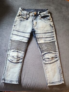 Steve's Light Wash Ribbed Knee Detail Kids Jeans Size 5